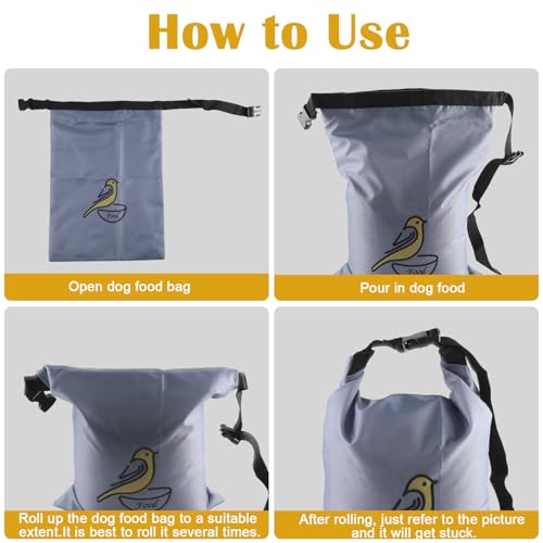 2 Pack Bird Seed Storage Container with Zipper Design,10 lb Travel Bird Food Storage Bag,Outdoor Portable Wild Bird Seed Container,Outdoor Feeding for Pet Birds Parakeets Finches Food Meal Storage