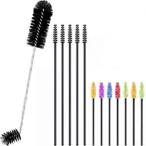 37 Pieces Hummingbird Feeder Cleaning Brush 3 Size Mini Nylon Tube Brushes Set 2 in 1 Double Headed Hummingbird Brush Cleaner for Bottles Tubes Jars Bird Feeder(Black) - color: Black