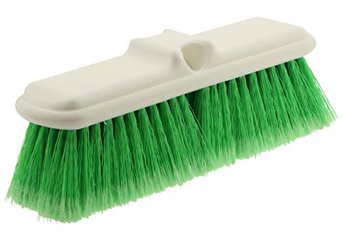 Hi-Tech 10” Bi-Level Super Soft Car Wash Brush – Non-Scratch Soft Bristle Cleaning Brush for Cars, Trucks, Boats & RVs, Multi-Surface Exterior Brush with Threaded Handle Compatibility