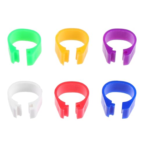 200Pcs Pigeon Foot Rings Lightweight Bird Leg Bands for Easy Identification of Pigeons Parrots and Small Birds Multi-Color Clips for Poultry Use