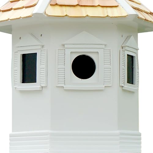 Home Bazaar Enchantment Bird House, White, Decorative Bird Houses