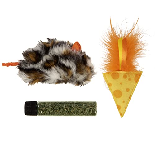 Instincts by SmartyKat 2-Pack Mouse 'N Mate Plush Refillable Cat Toys w/HappyNip Tube (Catnip & Silvervine) - Multicolor, 2-Pack - style: Mouse 'N Mate