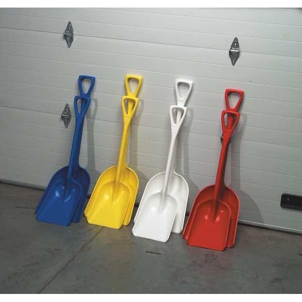 Remco Hygienic Square Point Shovel, Polypropylene Blade, 23 1/2 in L, Red 69814-1 Each - color: Red, size: 10 inch Blade