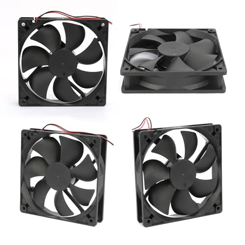 12025 Cooling Fan 120mm x 120mm x 25mm DC 12V 2Pcs Dual Ball Bearings Brushless 2Pin XH2.54 2700RPM