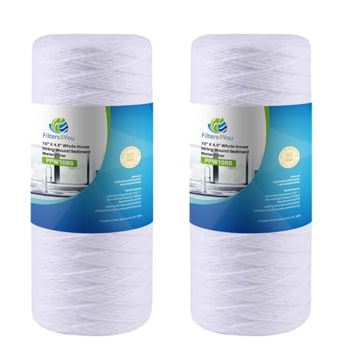 CFS Sediment Water Filters for Campbell HDSC5, HDSC30, 10 x 4.5, 2 Pack | Captures sand, silt & rust in Campbell HDF150, CHD-100 & standard Big Blue housings; 9.75 x 4.5 in; well water ready - size: 2 Pack