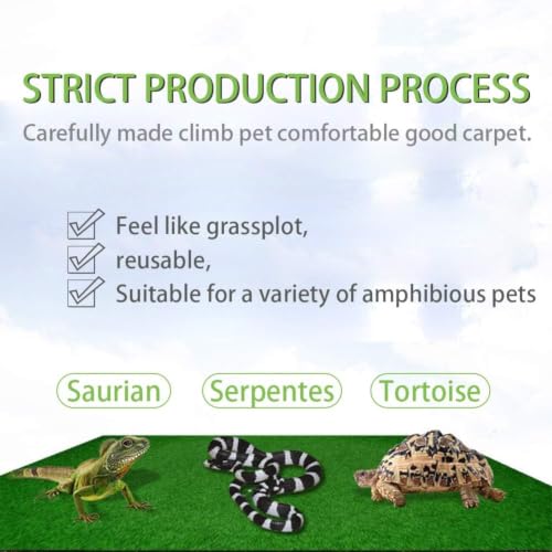 Hamiledyi Reptile Carpet 39 x 20 Inch Terrarium Bedding Substrate Liner Reptile Mat Tank Accessories for Bearded Dragon Lizard Tortoise Leopard Gecko Snake