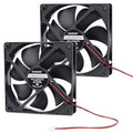 12025 Cooling Fan 120mm x 120mm x 25mm DC 12V 2Pcs Dual Ball Bearings Brushless 2Pin XH2.54 2700RPM