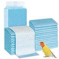 Pawfly 40 Sheets Disposable Bird Cage Liners, 23.6" x 23.6", Super Absorbent Leak-Proof Bird Cage Paper Liners Cuttable Birdcage Liners Parakeet Cage Liners Cushion Pad Mat Accessories for Pet Animals