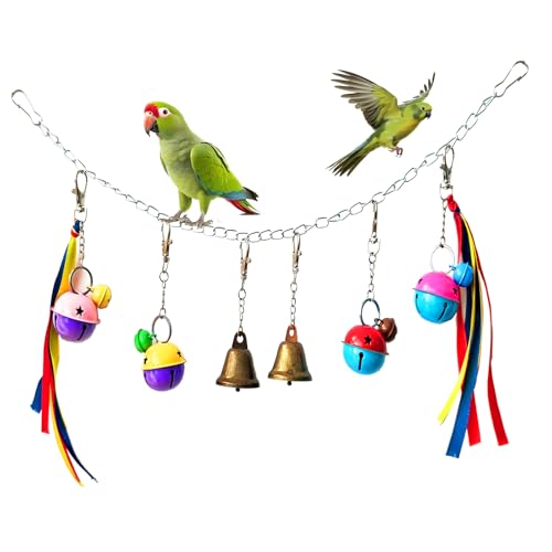 Bird Toy Bell,pet Toys, Bird Toys for Parrots，Small Parrot Toys，for Chewing and Anxiety,Parakeets, Cockatiels, Conures, Love Birds,Other Small Birds