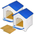 Chicken Nesting Box for Laying Eggs 1/2/3 Pack Large Easy to Assemble Hen Plastic Nesting Box with Washable Nesting Pad for Chicken Coop Wall or Ground Mounted (2 Pack) - size: 2 Pack