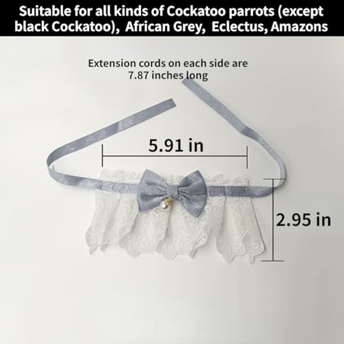 Bird Collar, Bird Clothes, Parrot Bird Supplies, Cute Collar for Medium and Large Birds Eclectus Cockatoo African Grey Amazon Bow Tie Scarf Super Cute Costume Photo Prop for Parrots (Blue Collar) - style: Blue Collar