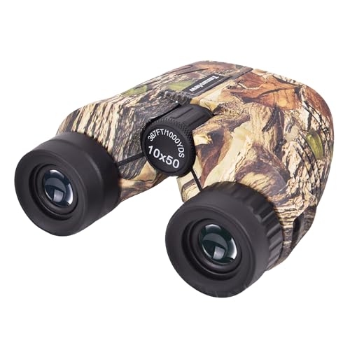 10x50 Compact Binoculars for Adults - Long Distance View, High Powered Binoculars with Travel Case - Lightweight, Large Eyepiece, Water & Fog Proof - Hunting, Bird Watching, Cruise