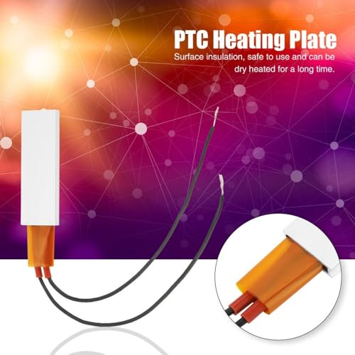 12V PTC Heating Plate – Aluminum Housing Thermostatic Heater for Incubators, Laboratory Equipment & Electronic Preheating(12V/70℃) - size: 12V/70℃