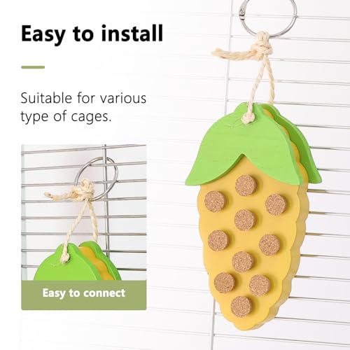 Parrot Chew Toys Set - Natural Wood & Loofah Toys with Plant-Based Dyes, 3 Pack Bird Chew Toys for Cockatiels, Conures & Small Parrots for Cage Enrichment (3 Pieces of Green Series) - color: 3 pieces of green series