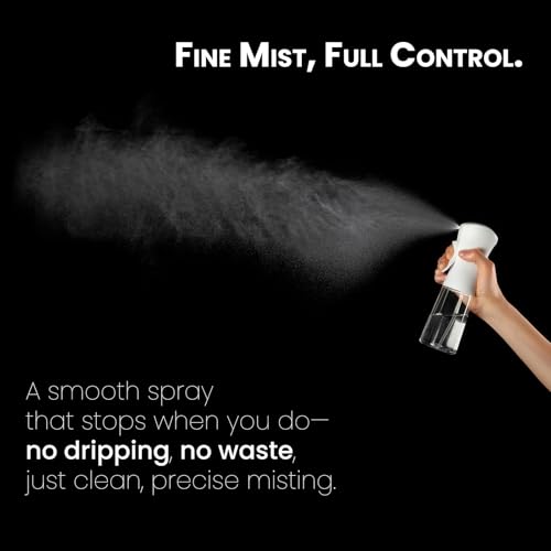 Fine Mist Water Spray Bottle – Continuous Refillable Mister for Plants, Beauty, Cleaning & Home Use(200ml 2Pcs, Transparent bottle) - color: Transparent bottle, style: 200ml 2Pcs