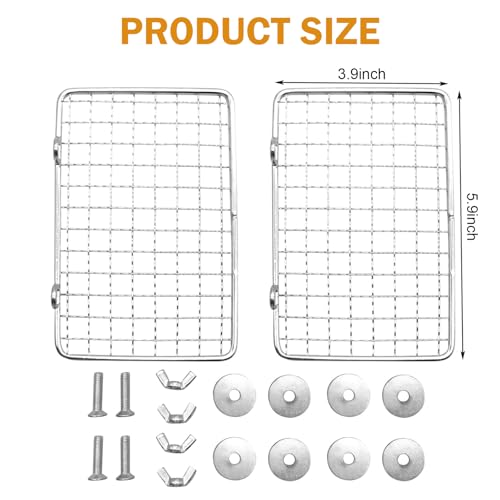 2 Pack Stainless Steel Bird Perch Platform for Cage, 6.3 x 4 in Wire Mesh Resting Stand, for Conure Cockatiel Lovebird Small Parrot - color: Stainless Steel-6.3 X 4 Inches