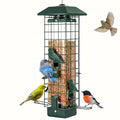 Gbekery Squirrel Proof Bird Feeder, Metal Mesh Feeders for Outdoors Hanging, Gravity Protection Wild Bird Feeders for Finch Chickadee, Weather Resistant, 3LB Large Capacity, Green - color: Green Square