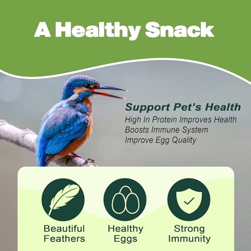 5LB Dried Mealworms for Chickens, Laying Hens, Ducks & Wild Birds | 100% Natural Non-GMO Whole Mealworms, Supports Feather Health & Molting, Resealable Bulk Bag for Daily Flock Feeding