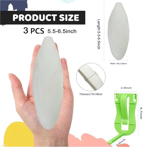 5.5"-7.1" inches Large Cuttlebone for Birds - 100% Natural Cuttlefish Bone Bulk Chew Toy Bird Bites Calcium Stone for Canaries Tortoises,Snails,Reptiles,Parrots,Cockatiel -3pcs - size: 3PCS