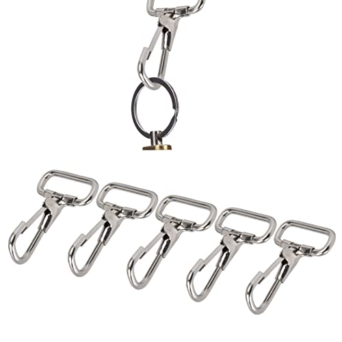 304 Stainless Steel Swivel Eye Snap Hooks 5PCS 29mm Spring Clips for Pet Leashes, Bird Feeders, and Outdoor Gear