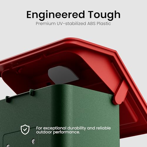Smart Bird Feeder with Camera Solar Powered, 2K HD Video, AI Bird Species Identification, Instant Arrival Alerts, Weatherproof Design for Effortless Birdwatching, Best Gift for BirdLovers, Red - color: Green-Red
