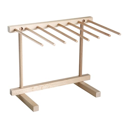Fantes Collapsible Pasta and Noodle Drying Rack, Made in Italy, Natural Beechwood, 13.375 x 11.5-Inches, The Italian Market Original since 1906 - color: Natural Beechwood