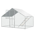 UDPATIO Large Metal Chicken Coop Walk in & Run – Heavy Duty Outdoor Poultry Run with Protective Cover for 10-15 Chickens, Ducks, or Rabbits | Predator-Proof & Weather-Resistant | Double Feed Door UV-Resistant Cover Heavy Duty Outdoor Cage for Bird Duck Ra