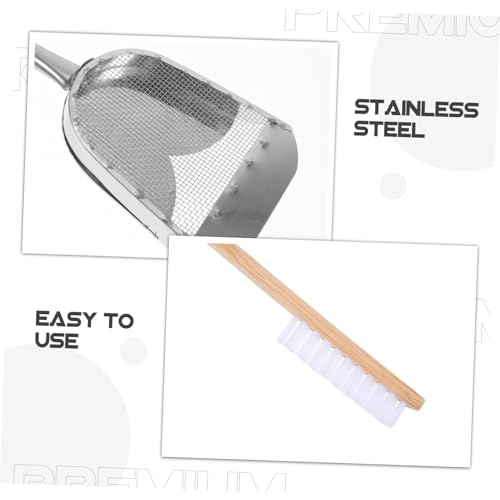 ibasenice 2pcs Bird Cage Cleaning Set Versatile Brush and Droppings Scoop for Small Animal Cages for Easy Maintenance