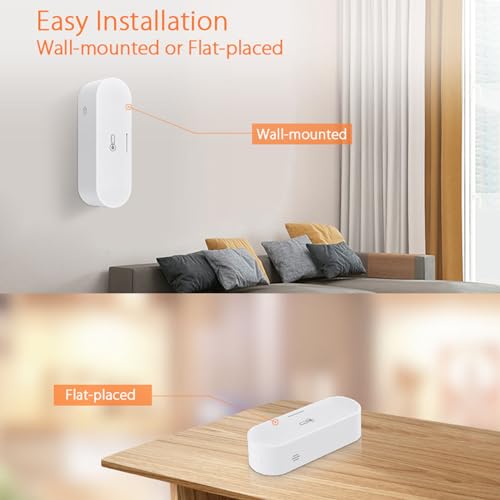 Dioche Temperature and Humidity Sensor Humidity Sensor for ZigBee Real Time Monitoring USB Power Supply for TUYA Smart, Remote Monitor for Room Greenhouse Incubator Wine Cellar