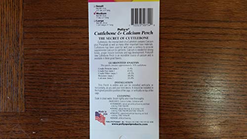 Polly's Edible Cuttlebone Calcium Bird Cage Perch for Budgies, Parakeets, Amazons, Blue & Golds, Macaws and Cockatoos.… (Variety, Medium) - color: Variety, size: Medium