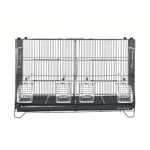 Sam's Pets Willow 24" Bird Cage, Black - Premium Iron, Spacious, Easy-to-Clean, 4-6 Birds, Ideal for Cockatiels, Parrots, Budgies - color: Black