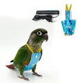 Bird Flight Harness Vest, Snap-Fastener Design Harness Vast, Bird Flying Clothes with Rope and Handle for Parakeets Cockatiels Conures Budgies（Blue Star - Vest + Traction L - color: Blue Star, size: L