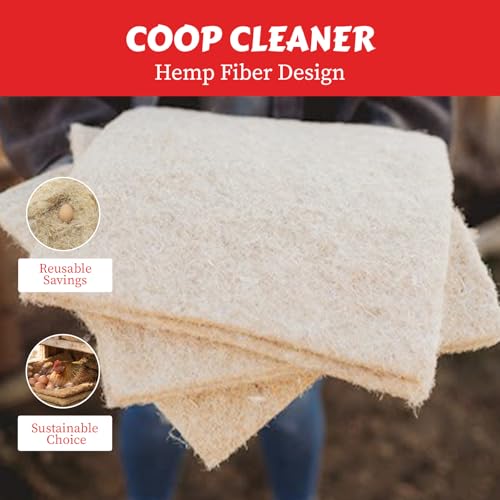 My Favorite Chicken Hemp Nesting Pads for Laying Hens, Nest Box Liners, Dense 1/2" Thick Poultry Nest Pads for Chicken Nesting Boxes, 5 Pack