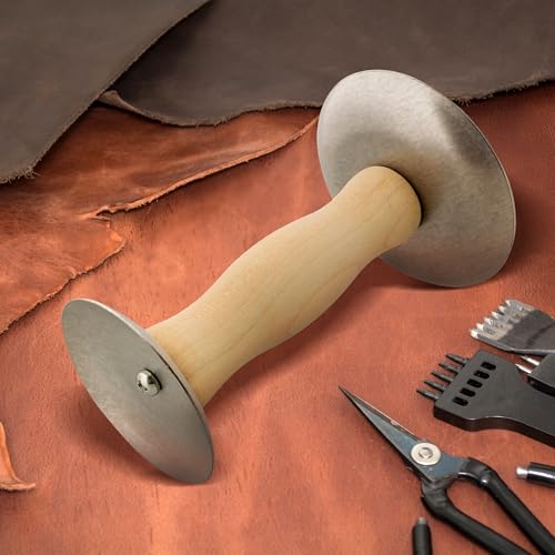 Hog Scraper Pelt Fleshing Tool – Dual Plate Hide Scraper Flesher Hide Tanning Kit, Leather and Taxidermy Supplies