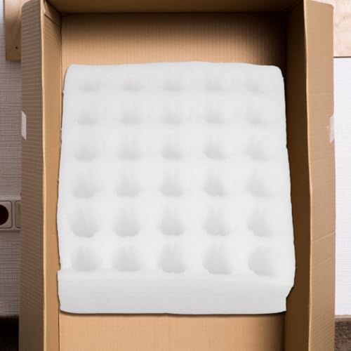 PRETYZOOM 30-Cell Egg Storage Holder Carton Organizer with Shock Absorbing Epe Material for Bulk Egg Packaging and Safe Transport 11.81X9.84X2.28In