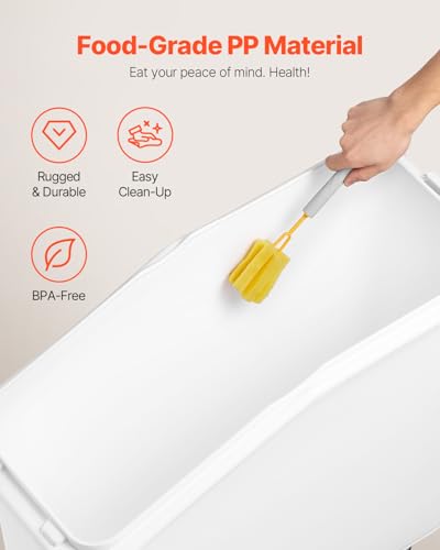 VEVOR 21 Gallon Ingredient Bin with Scoop 400 Cup Ingredient Bin with Sliding Lid Commercial Food Storage for Kitchen - size: 21 Gallon