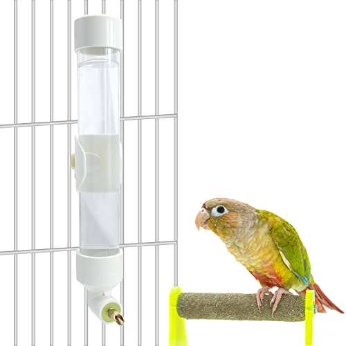 Bird Water Dispenser Parrot Waterer Automatic Bird Water Feeder for Medium Birds Parakeet Cockatiel Conure Caique (Medium) - size: Medium