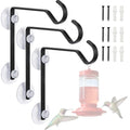 3Pack Window Hooks for Bird Feeders, Heavy Duty Window Suction Cup Hooks with Screws, Window Mount Hummingbird Feeder Hangers for Outdoor Use (Bird Feeder Not Included)
