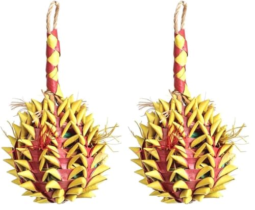 Planet Pleasures Pineapple Foraging Toy, Medium (Pack of 2) - size: Medium (Pack of 2)
