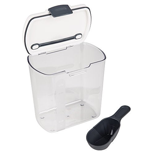 ProKeeper 2.5-Quart Grain Storage Container with Hinged Lid, Clear – BPA-Free, Airtight Seal, 5.5 x 7.65 x 7.25" | Includes Scoop, Hinged Lid, and Measurement Markings, Ideal for Rice, Beans, Grains, and Oats, BPA-Free and Dishwasher Safe