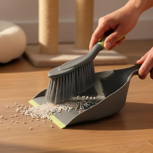 WDDBHSKN Dust pan Broom Dustpan Brush - Dust Pans with Brush, Dustpan and Brush Set, Handheld Broom and Dustpan Set are Used to Clean Kitchens, Floors, Tables, and Animal Cages. - size: 1 count
