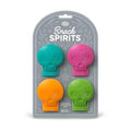 Genuine Fred SNACK SPIRITS Bag Clips, Set of 4, Molded Day of the Dead skull design, Dio de los Muertos, Colorful Calaveras, Bag Clips for food storage - style: Skulls