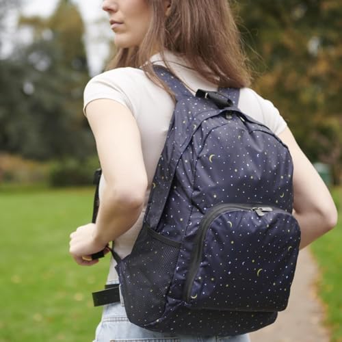 ECO CHIC Hiking Lightweight Packable Backpack - Foldable Daypack for Travel & Hiking & Outdoor Adventures - Waterproof Backpack from Recycled Materials (Wild Birds Blue) - color: Wild Birds Blue