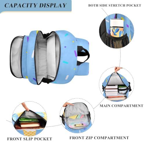 Kids Backpack Elementary Middle School Bags for Boys Girls | Travel, Daypack, Lightweight, Waterproof, with Reflective Strip - color: Multi 2