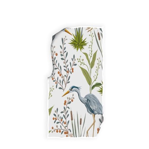 senya Heron Bird Swamp Plants Hand Towel Ultra Soft Luxury Towels for Bathroom 30"x15" - color: Multi 7