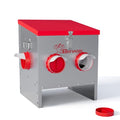 30LB Automatic Chicken Feeder, No-Waste Metal Poultry Feeder with 4 Ports, Predator-Proof Latch & Weatherproof Design, Includes Anti-Tip Ground Stakes & Vegetable Hanging Feeder - size: 30LB-4 Ports