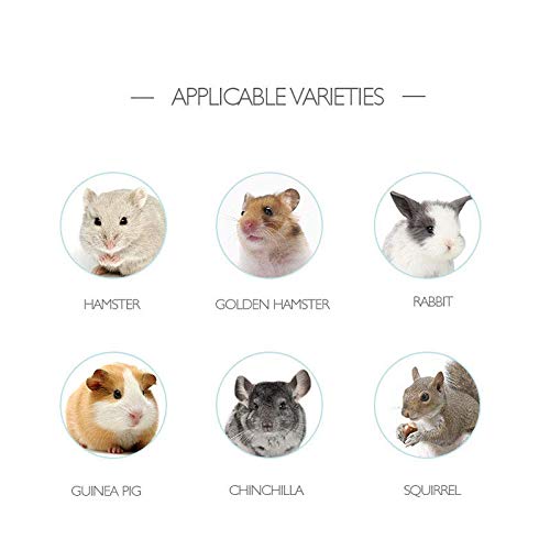 Small Animals Bowl, Detachable Cage Feeder Pet Ceramic Water & Food Feeder, Small Animal Supplies for Rabbit Parrot Squirrels Chinchilla Hamster Ferret (White, S) - size: S