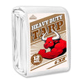 6x8 Feet 12mil Waterproof Tarp Heavy Duty UV Resistant White - color: White, size: 6x8