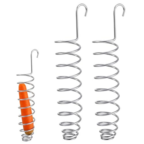 2 Pack Millet Spray Holder for Parrots, Parakeet Treat Sticks Feeder, Natural Millet Treats Stiks Bars for Birds, Carrot Cuttlebone Calcium Block for Healthy Chewing and Play, Silver