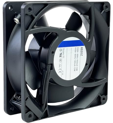 for ebm-papst 4600Z Cooling Fan, 115V 50-60Hz Industrial Fan 160/140mA 13/12W, 106 CFM, 2-Pin Connector 3100 RPM 120X120X38mm